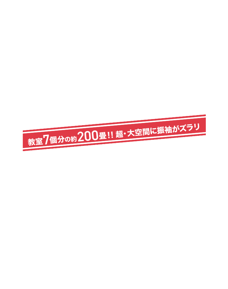 教室7個分の約200畳