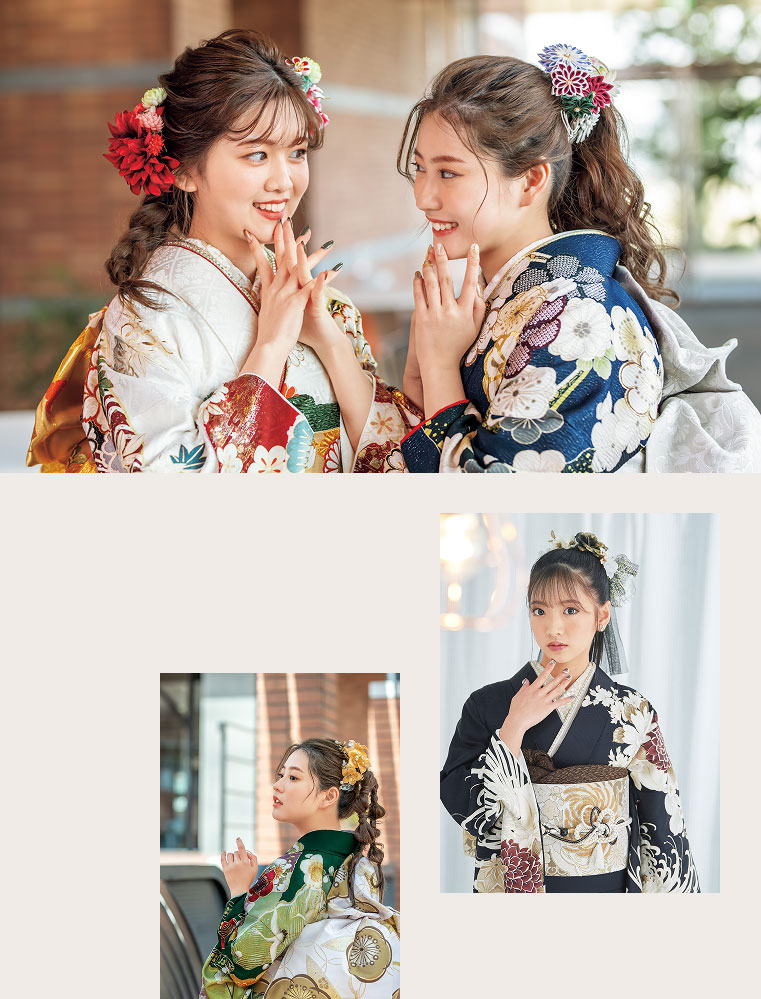 コンセプト　振袖女性達イメージ