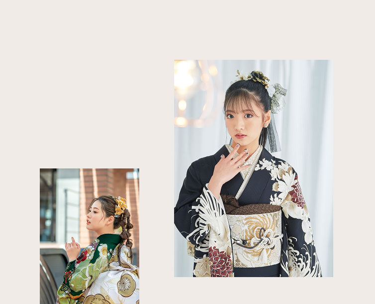 コンセプト　振袖女性達イメージ