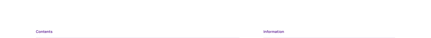 Contents Information